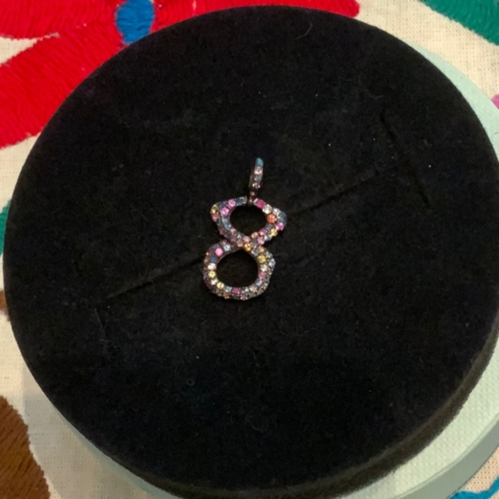 Tous Bear Infinit Pendant with multicolor sapphires.
